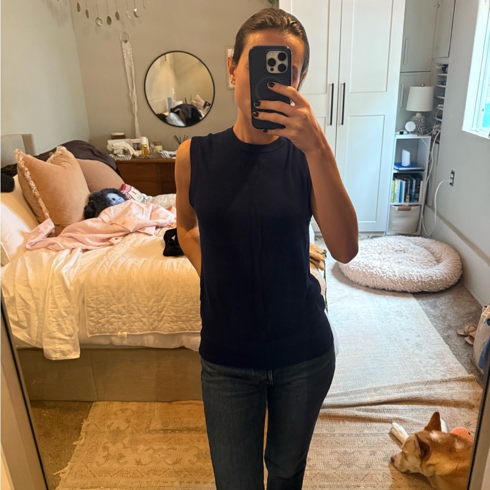 Ara Navy Sleeveless Tank Top